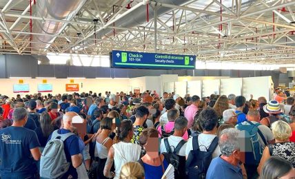 Terminal C Aeroporto di Catania (fonte pagina FB Inciviltà a Catania)